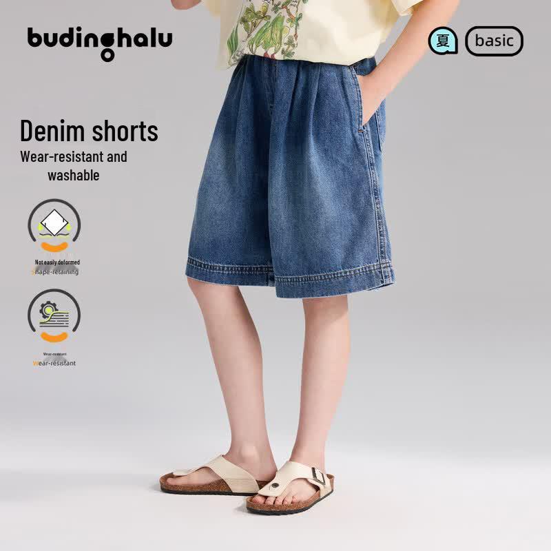 Girls Sweet Cool Denim A-Line Wide-Leg Shorts 130