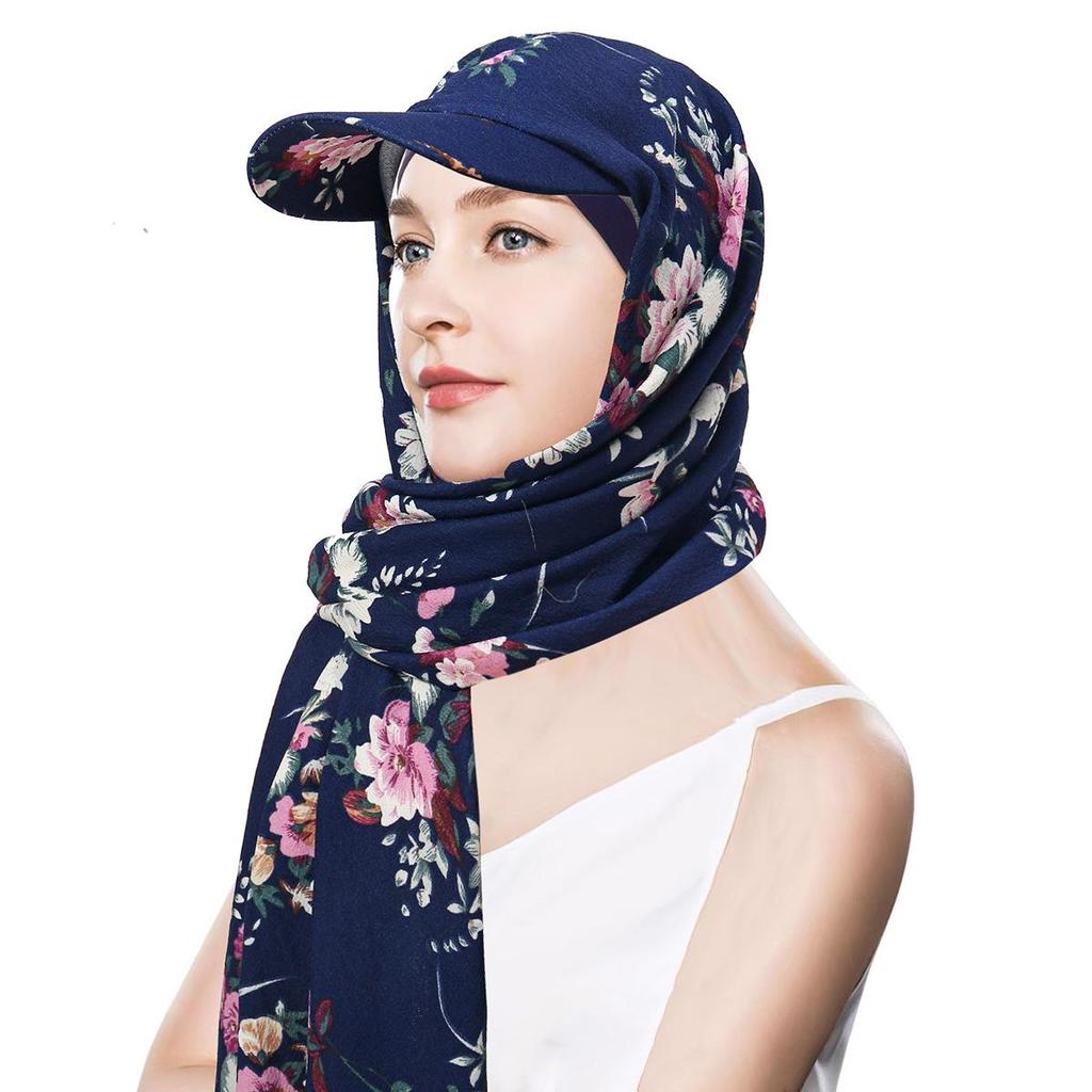 Solid Color Women's Versatile Scarf Hat - Middle East Hijab Style