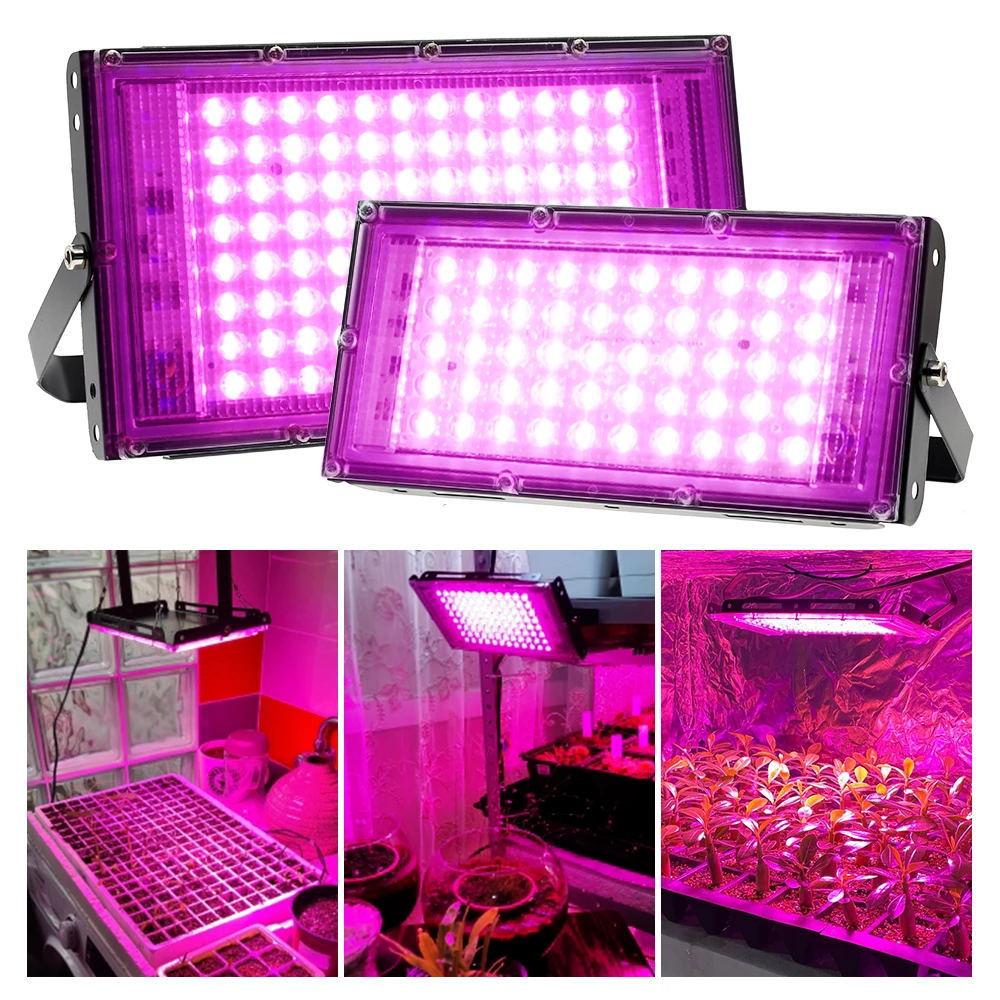 2026 NEW 50W-300W LED Full-spectrum Plant Light for Seedlings Succulent Fill Light Full-band Plant Growing Lamps Pink Light Hot