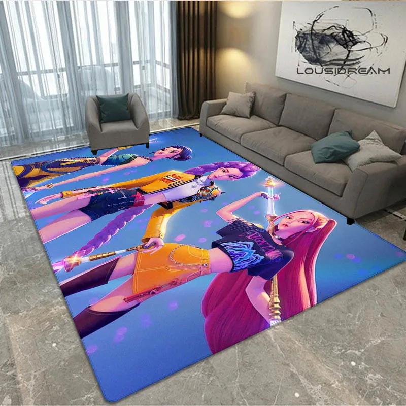3D KPop Demon Hunters Print Carpet Non-slip Carpet Outdoor Carpets Area Rug Home Bedroom Decor Rug for Bedroom Birthday Gift