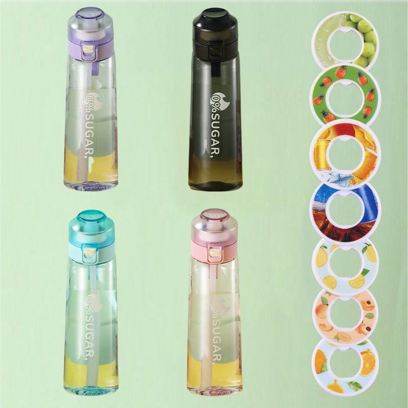 Innovative Fun Cup Fruit Flavored Sports Straw Cup Convenient Travel Cup 650ml Purple/blue/black/pink