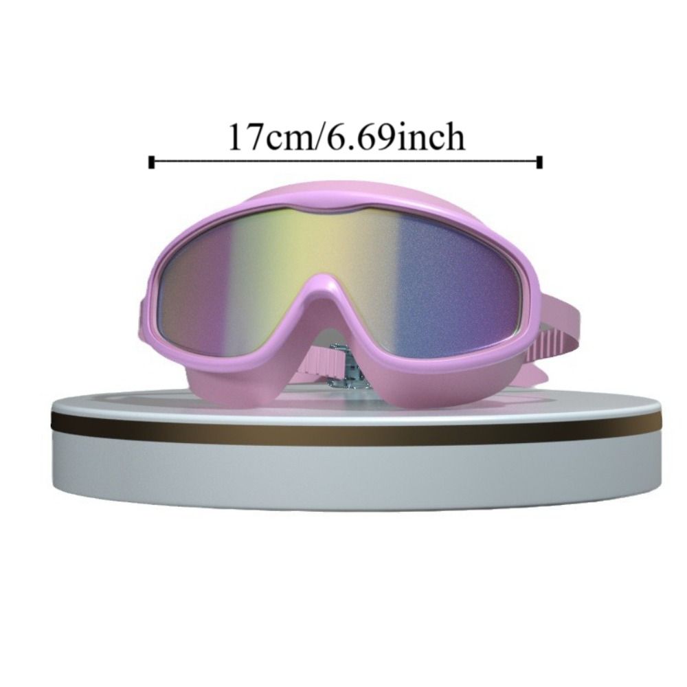 Large Frame Swimming Goggles Anti-fog with Glasses Case Diving Eyewear Silicone Anti-UV Water Racing Glasses Pool