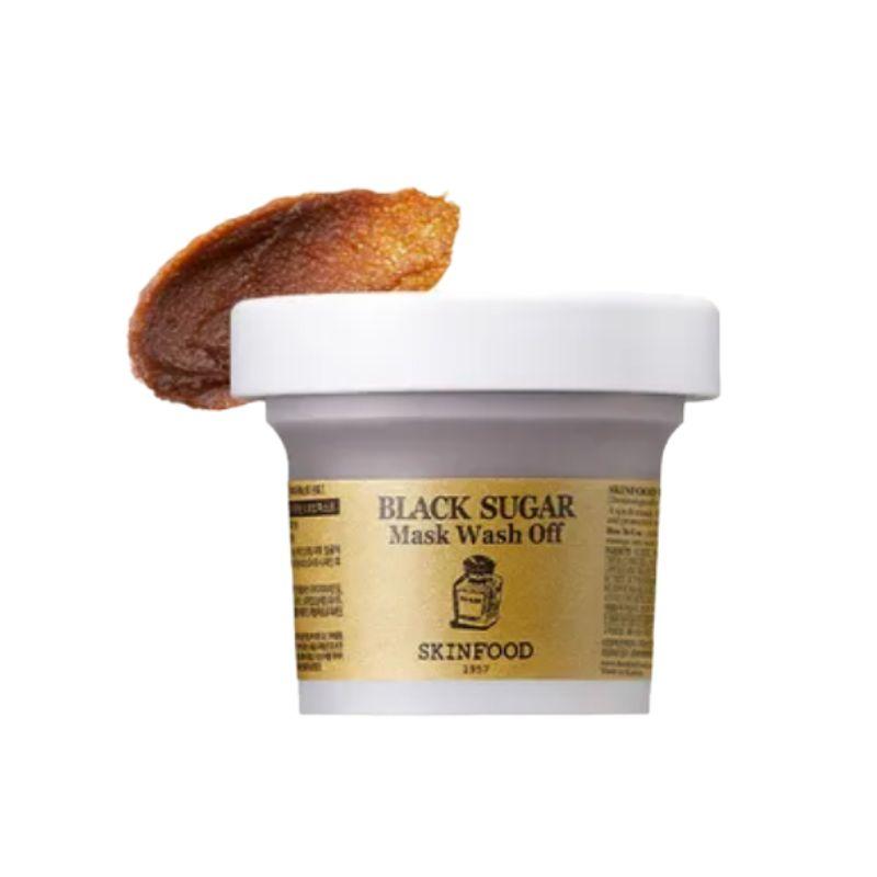[Skinfood] Black Sugar Mask Wash Off 120g – Exfoliating & Smoothing Face Scrub