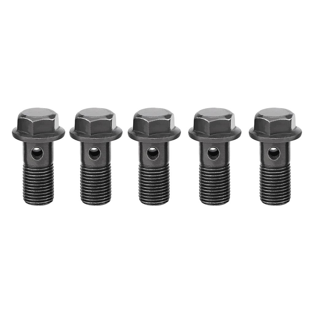 5PCS M10 X 1.25/M10 x1.0MMMotorcycle ATV Off-Road Scooter Stainless Brake Banjo Bolt Caliper Master Cylinder Universal