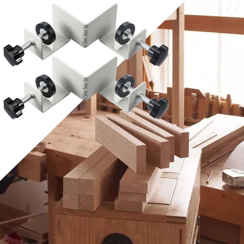 90 Degree Clamps Woodworking 90 Degree 2 Pieces Corner Clamps T-Shaped Positioning Squares Clamping Tool With Adjustable Swing