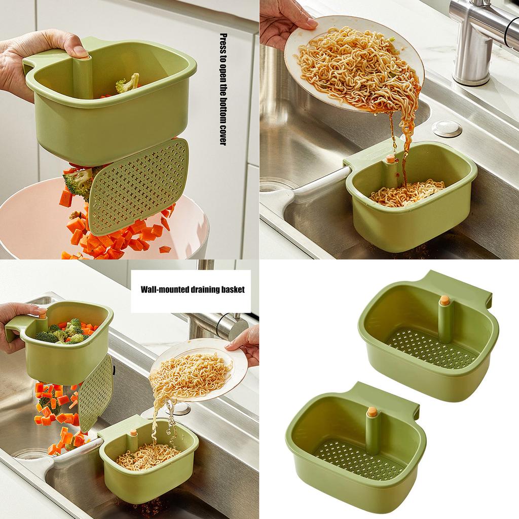 Adjustable Kitchen Sink Filter Basket With Durable Plastic Hooks For Efficient Food Scraps Catcher And Sponge Storage Organizer
