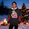 Women's Casual Fashion Plus Velvet Thickened Christmas Print Hooded Sweatshirt