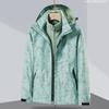 Mens Womens Camouflage 3-in-1 Detachable Winter Outdoor Jacket With Fleece Liner Windproof Waterproof Skiing Hiking