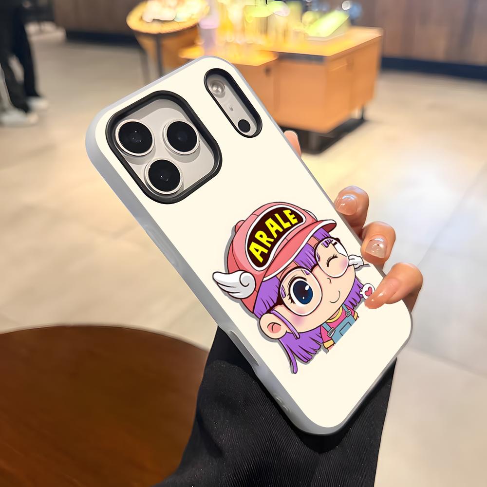Dr-SlumpS-AraleS Phone Case For IPhone 17 Air 16 E 15 14 Plus 13 12 11 Pro Max Jelly 2 In 1 Protective Case
