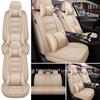 5-Seat PU Leather Universal Car Seat Covers Full Set Front Rear Seat Cushion Anti-scratch Protection For Sedan SUV,with Pillow