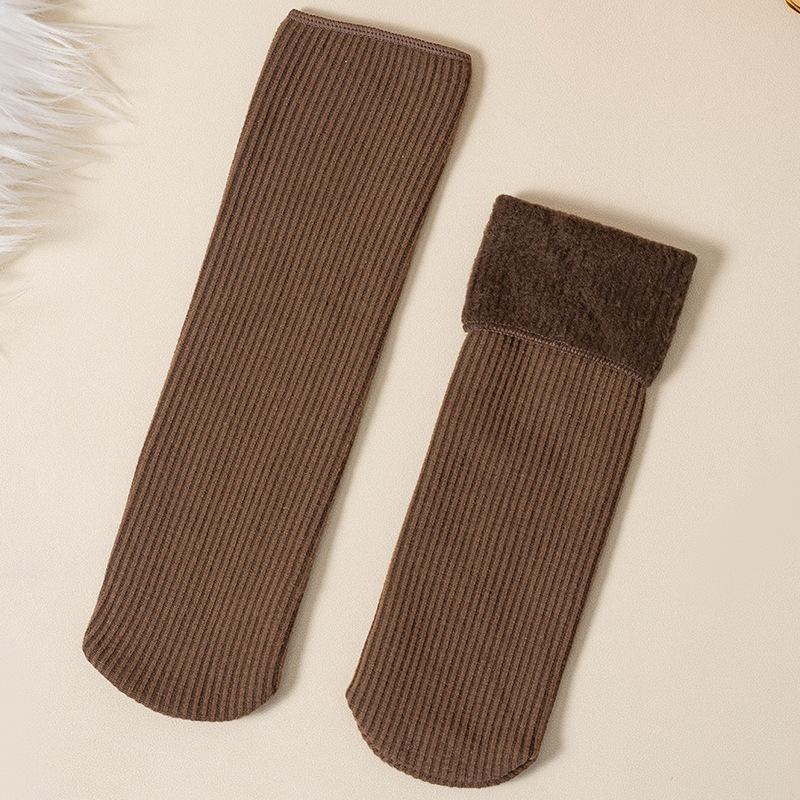

Женские осенне-зимние носки-гольфы с добавлением бархата и утолщенные теплые для сна на полу дома, месяц сын в носках-гольфах 1 pair