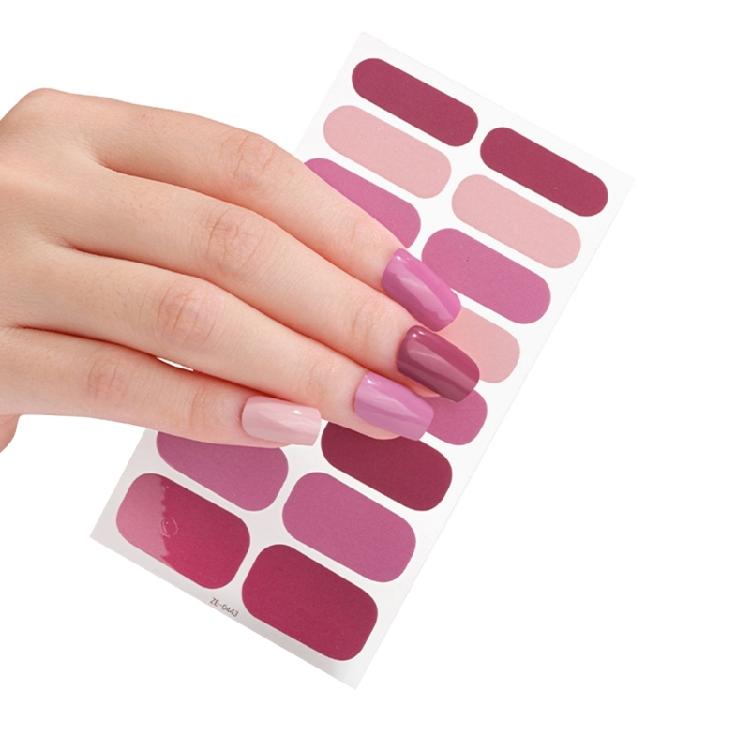16 Strips Nail Polish Sticker Nail Strips Nail Stickers Summer Nail Polish