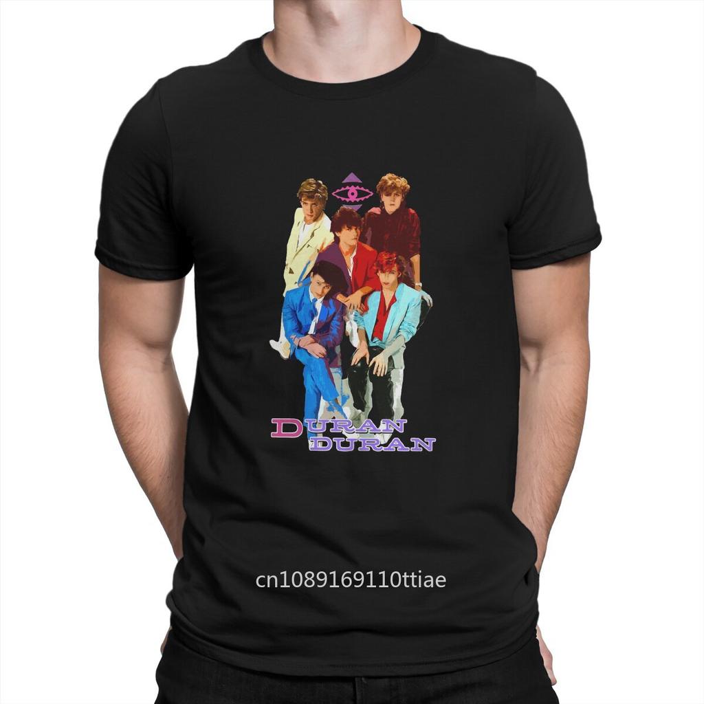 Führende Figuren der British New Wave Unisex T-Shirt für Herren Duran Duran Lustiges Baumwoll-T-Shirt mit Rundhalsausschnitt Kurzarm