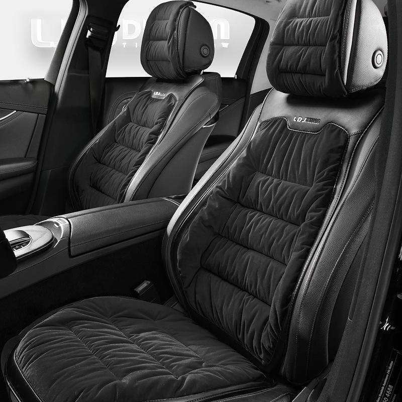 Winter Minimalist Plush Car Seat Cushion - Thickened for Warmth