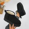 Large Size Snow Boots for Women's New Winter Models, Piled, Thickened, Warm, Thick Soles, Heightened Wool Cotton Boots, Cotton Shoes Are In Stock.