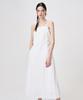 Etmont Slip Heart Neck Shirring Dress, White