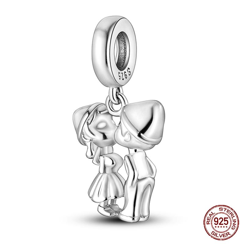 New In Real Copper Boys And Girls Bicycle Charms Beads Fit Qikaola Original Bracelets Fine Diy Jewelry Making