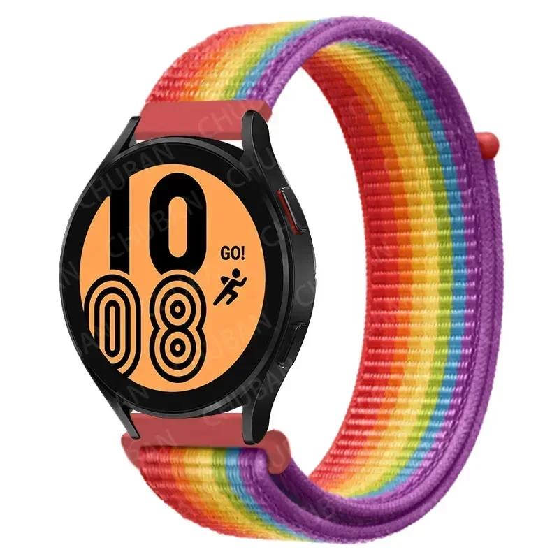 20mm/22mm Nylon Loop For Samsung Galaxy Watch 7/6/4/Classic/3/5/pro/Active 2 Sport Breathable Band Huawei Watch GT 4-3-2e Strap
