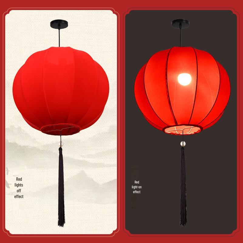 Chinese Style Outdoor Waterproof Colorful Round Lanterns for Scenic Spots and Restaurants