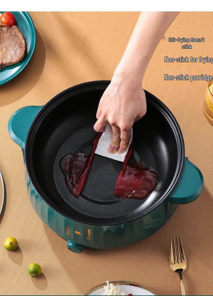 Multi-Functional Electric Hot Pot: Stir-Fry, Steam, and Heat for Dorms and Homes