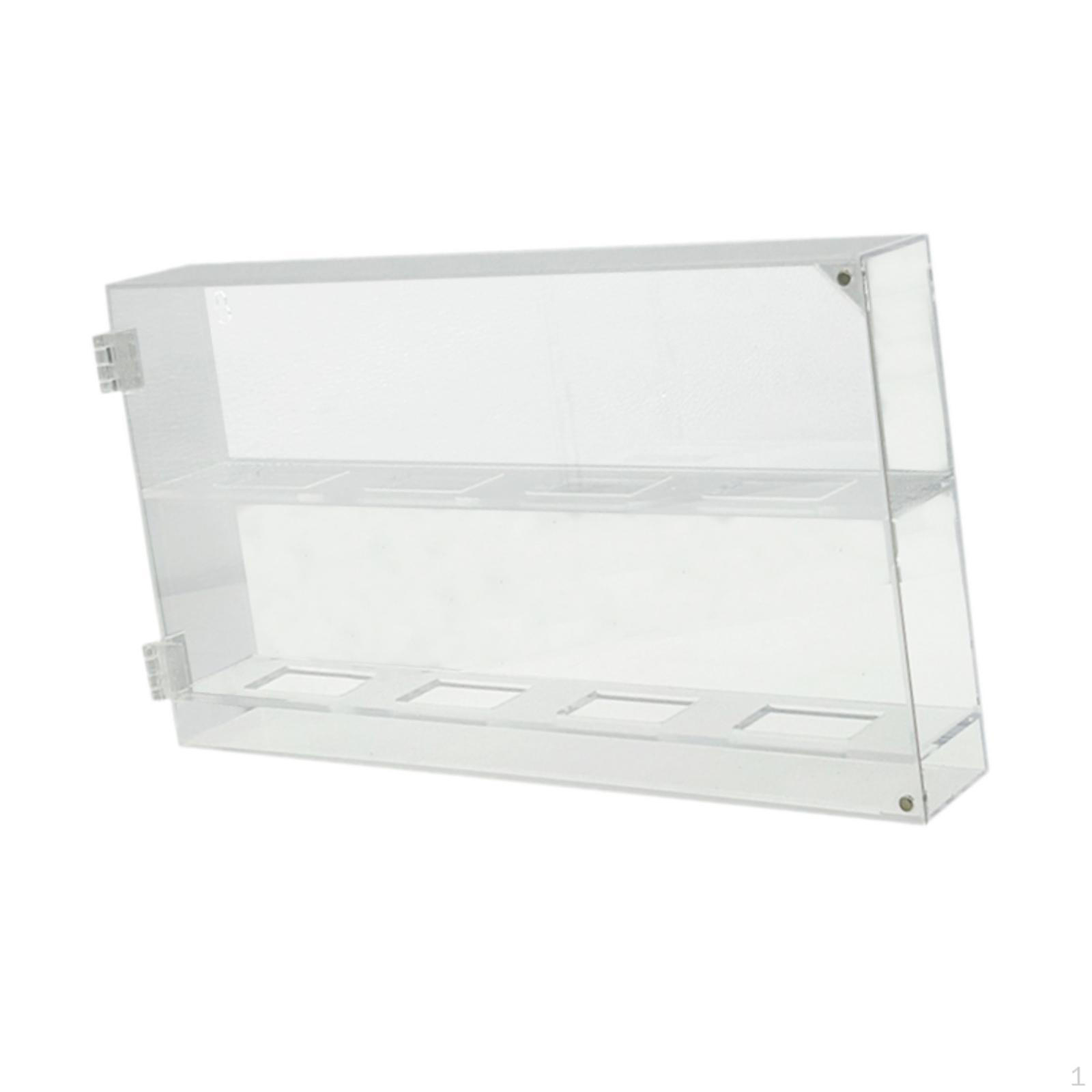 Акриловый выставочный органайзер для хоккейных дисков прозрачный универсальный ящик для хранения с креплением на опору 2233₽