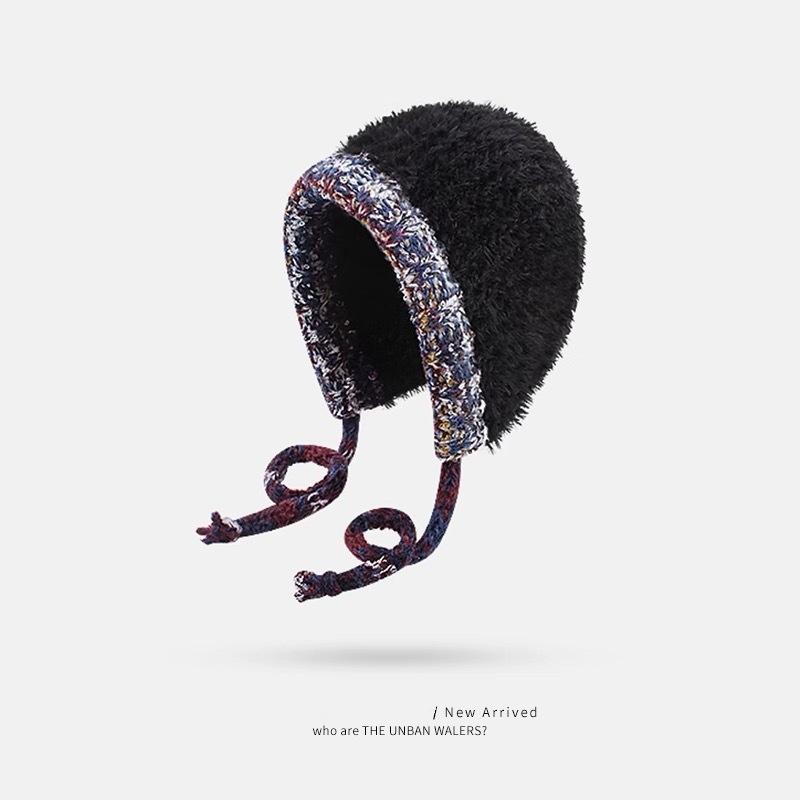 Autumn and Winter New Warm Plush Hat Women's Ear Protectors Thickened Headgear Versatile Face Small Wool Knitted Hat