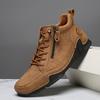 Men's Shoes Large Size Shoes Martin Boots Men's Zipper Men's Boots Outdoor Short Boots Autumn and Winter Casual High-top Doudou Shoes