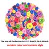 40/80pcs 0.7-2.5cm Round Plastic Button for DIY Crafts Sewing Household Sewing Accessories Clothing Decoration Button