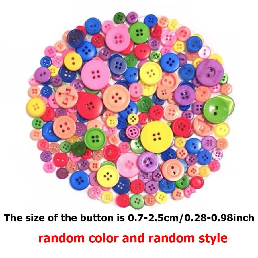 40/80pcs 0.7-2.5cm Round Plastic Button for DIY Crafts Sewing Household Sewing Accessories Clothing Decoration Button