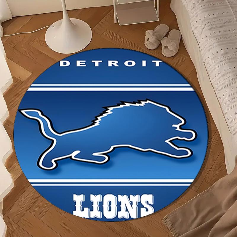 Detroit Team Spirit Round Mat, Anti-slip Circle Carpet Chair Rug For livingroom,Bedroom, Doormat Home Decor Gift Christmas Gifts