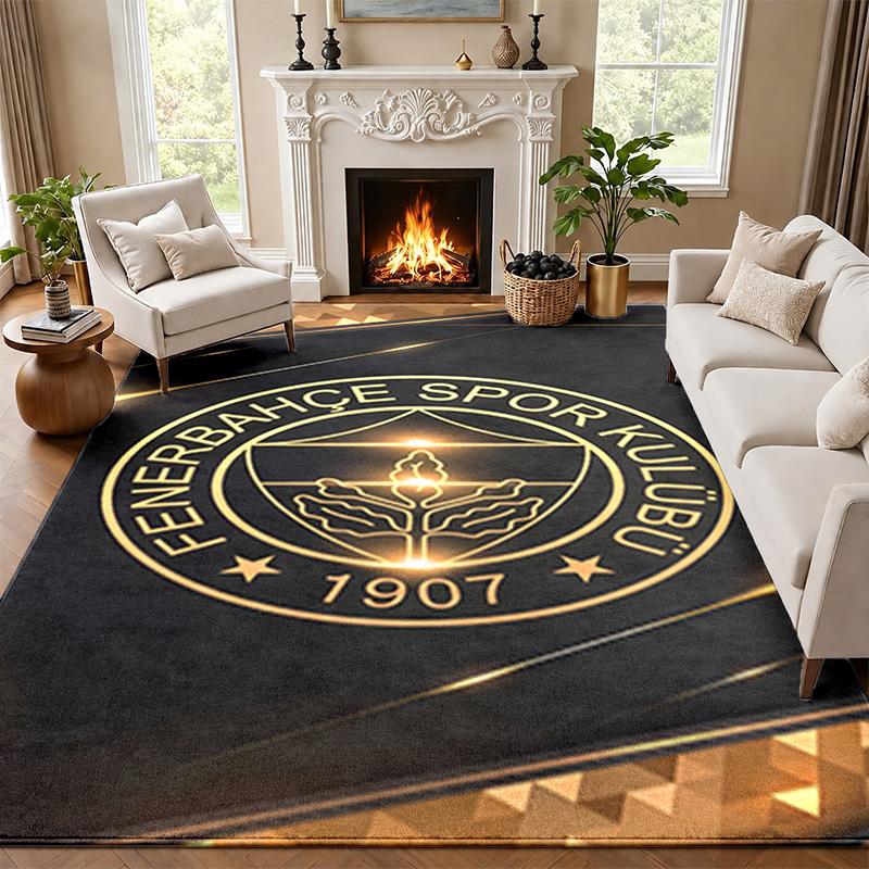 Fenerbahce Carpet Door Mat for Living Room or Bedroom Protective Mat Under Chair Office Decoration Christmas Gift Birthday Present