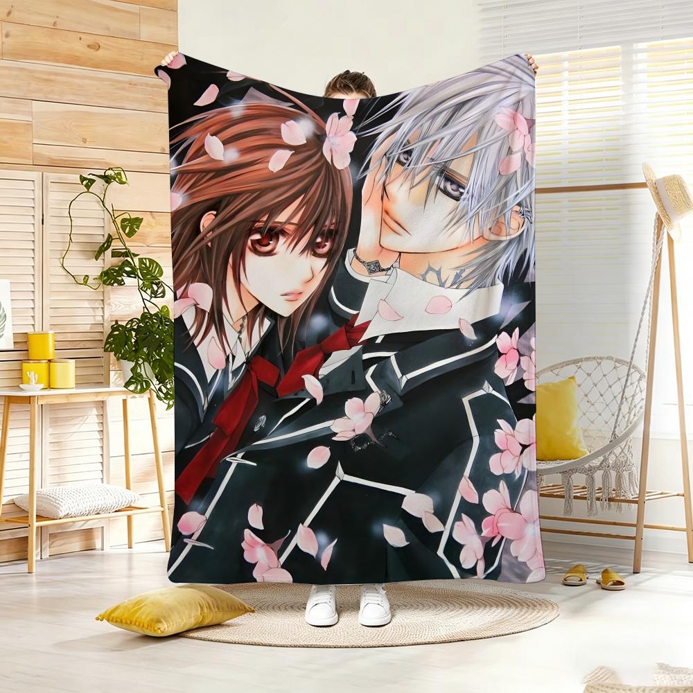Animation V-VampireS KnightS Throw Soft Warm Throw Blanket for Bedroom Living Room Bed Travel Camping Picnic Gift