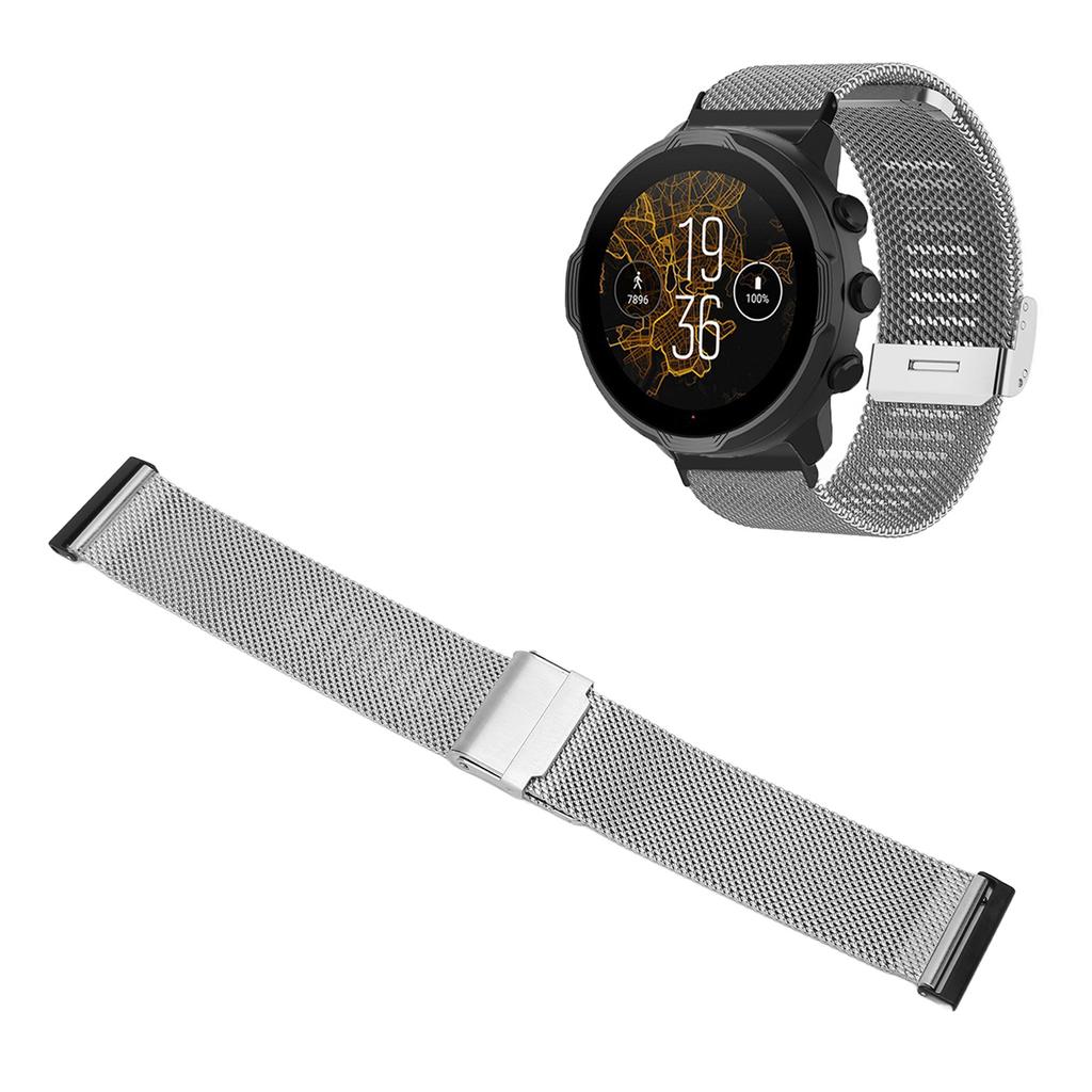 Watch Wristband 24mm Stainless Steel Mesh   Strap For   Spartan HR 7CelsiusD5i
