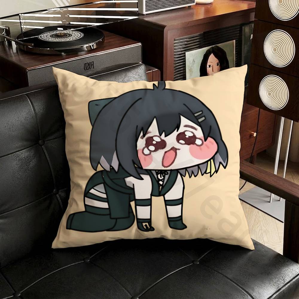 Cute Game TTrickcal Anime Pillow Case Antidustmite Pillowcase Invisible zipper silky short plush Sofa cushion cover