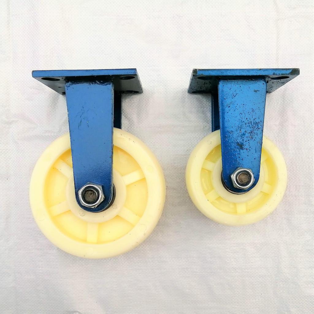 Ultra-Durable White Nylon Caster Wheel with Thick Bracket