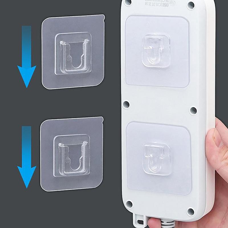 1-10Pairs Double-Sided Adhesive Wall Hooks Transparent Suction Cup Sucker Hooks Bedroom Kitchen Multi-Purpose Organizer Holders