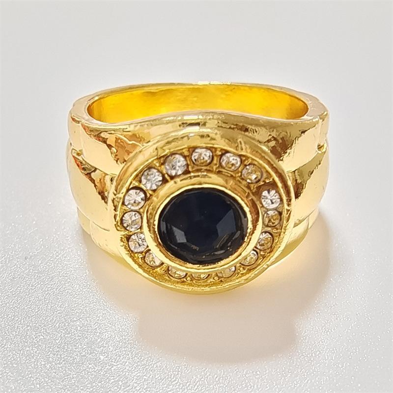 Fashion Popular Inlaid Blue Zircon Ring Hand Jewelry Exquisite Jewelry