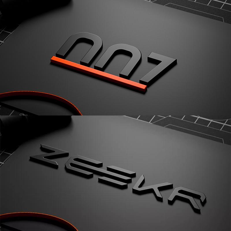 For ZEEKR 001/X/007/7X Zeekr001 Car Badge Modification Blackened Tail Logo Sporty Modified Letters