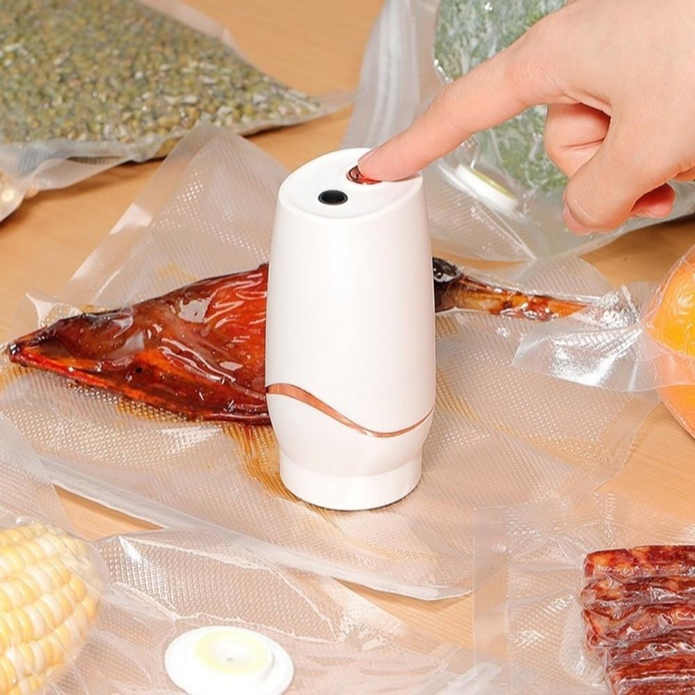 Rechargeable Electric Compressed Bag  Pump Wireless Vacuum Bag Pump  Food Packaging