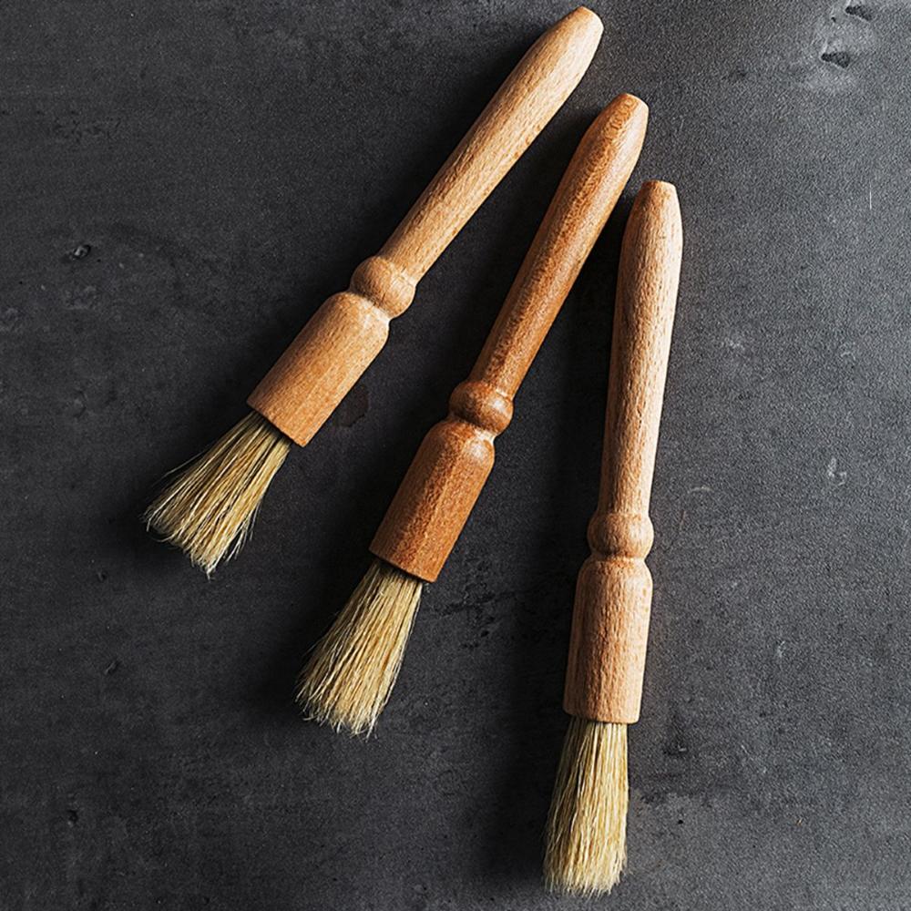 Handle Soft Bristles Natural Espresso Cleaner Cleaning Tool Pastry Brush Coffee Grinder Brush