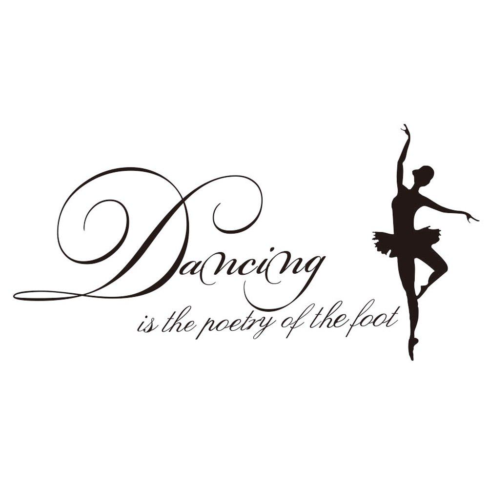 New Design Dancer Style for Family Wall Wall Sticker Detachable Decals Dancing Proverb Wall Posters S