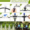10-30M Drip Irrigation Kit Automatic Garden Watering System with 1/4 Quick Connect for Raised Beds