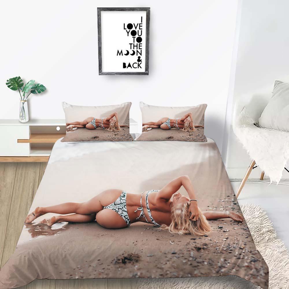 2023 Nowy styl Komplet Pościeli Dzieci Dziecko Domowe Ubrania na Łóżko Nowoczesny Nadruk 3D Nowo Modne Poszwy na Kołdrę Bikini King Size