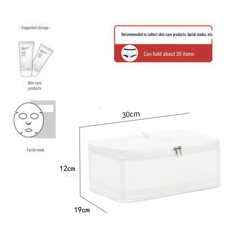 Durable Transparent Foldable Storage Box for Cosmetics, Books, Toys, Clothing