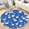 1pc Geese Pattern Office Round Area Rug,  Mat Suitable For Office, Under Office Chairs Bedroom Living Room Home Decor, Room Deco