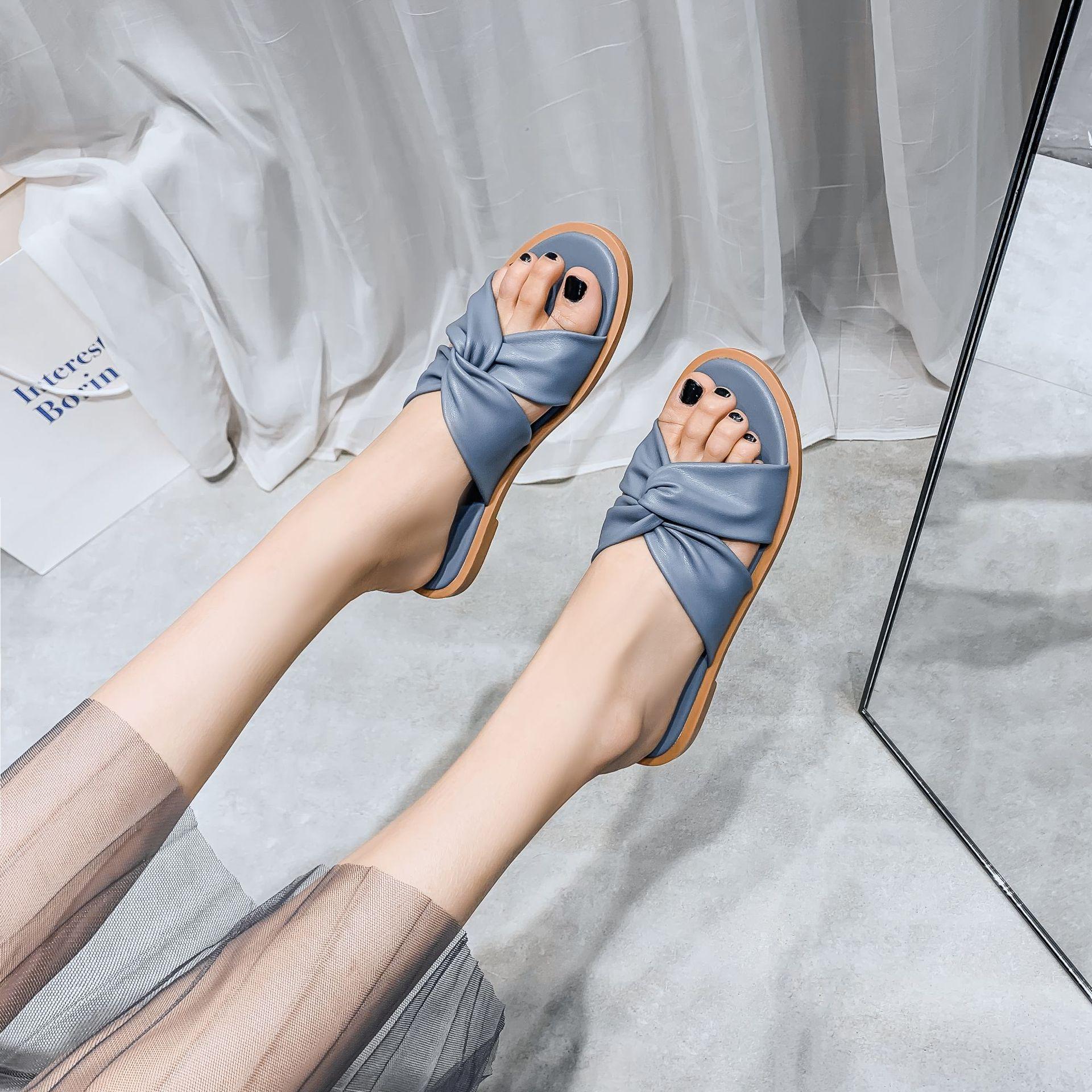 

Cool Slippers Women s Flat Shoes Fashion 2024 Summer New Korean Version Versatile Plus Size Women s Shoes 41-43 43