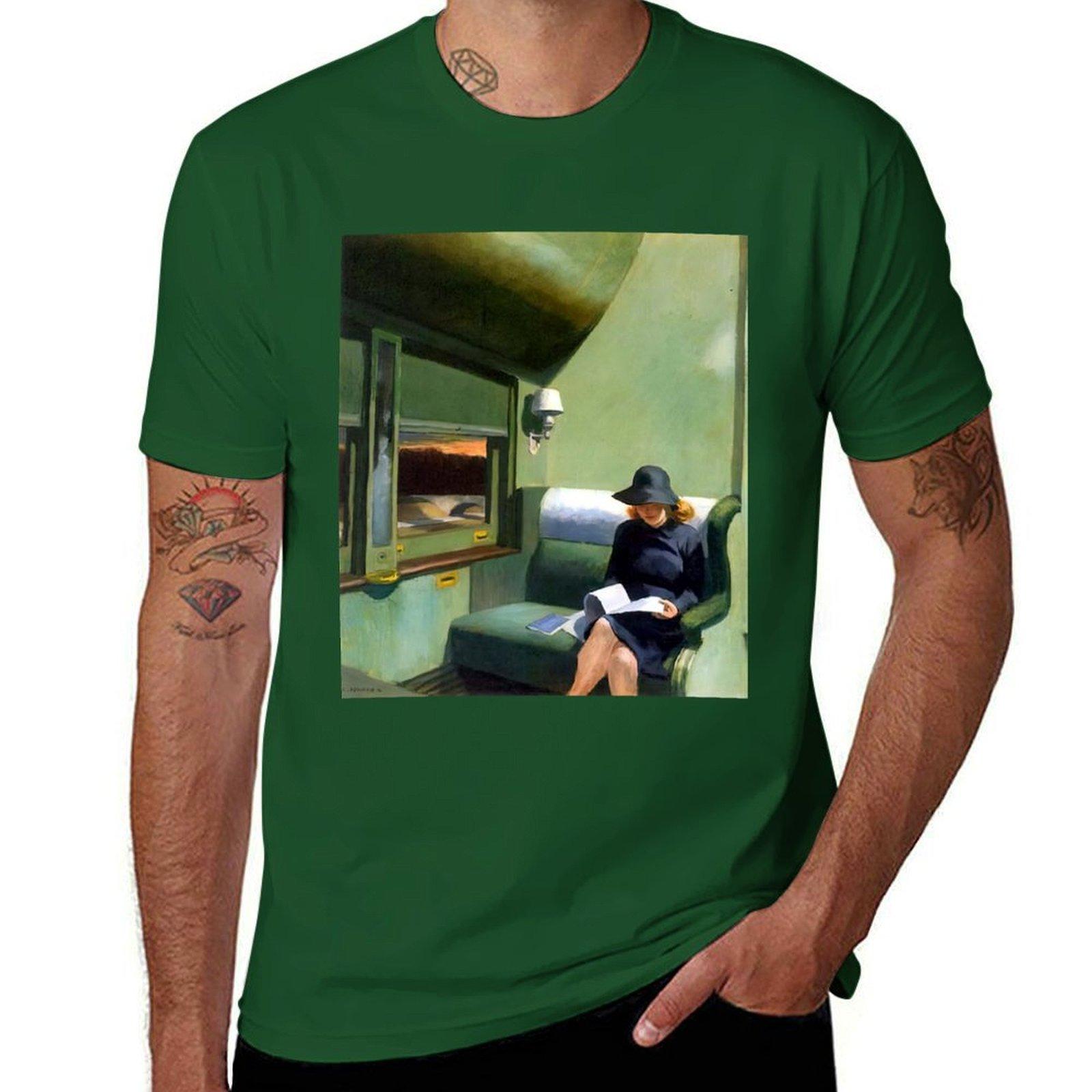 

edward hopper paintings TShirt tees gifts for boyfriend hippie clothes sweat shirts men 4XL