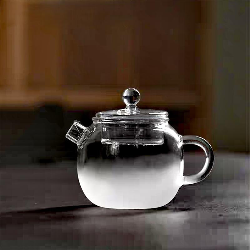 

150 мл Мини-чайник в стиле «облако и туман» из стекла с высоким содержанием боросиликатного стекла для одного человека Чайный набор в стиле кунг-фу Чайная утварь