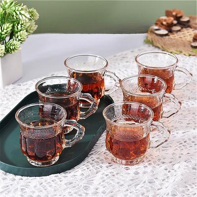 135ml/140ml Latte Mocha Coffee Cups Heat-resistant Water Mug Afternoon Tea Cup Vintage Foreign Wine Glass Luxury Juice Milk Mugs