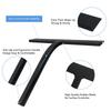 Shower Squeegee Bathroom Squeegee for Shower Glass Door Black Silicone Household Squeegee with Hook 8.93-Inch Cleaning Tool